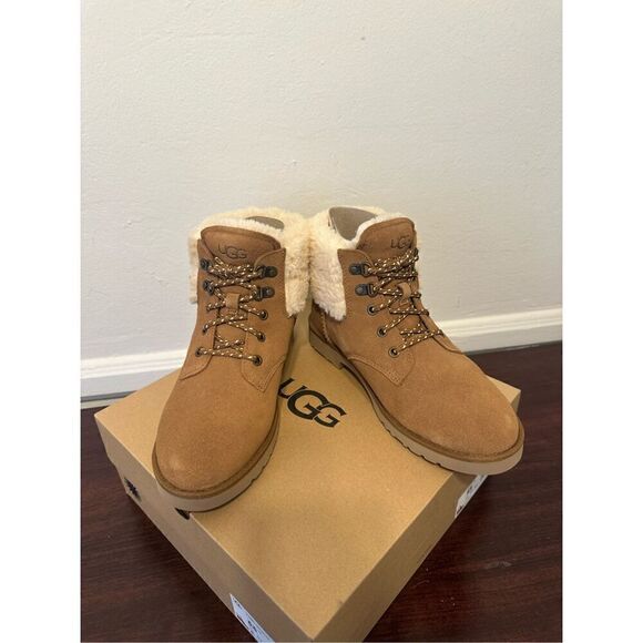 UGG® Romely Heritage lace fashion Boot  chestnut size 7 new in box - Picture 9 of 16